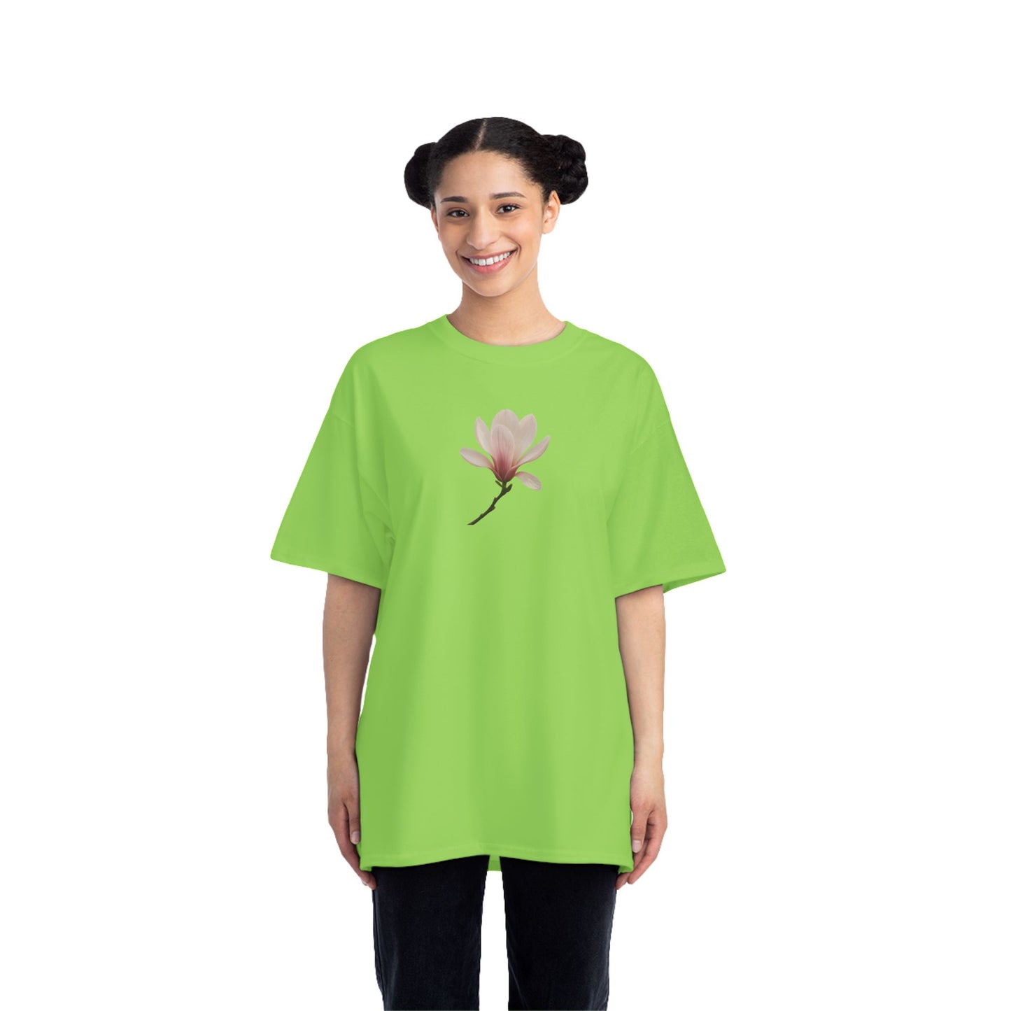 Floral Magnolia Short-Sleeve T-Shirt, Spring Fashion, Casual Wear, Gift for Nature Lovers, Everyday Style, Floral Tee