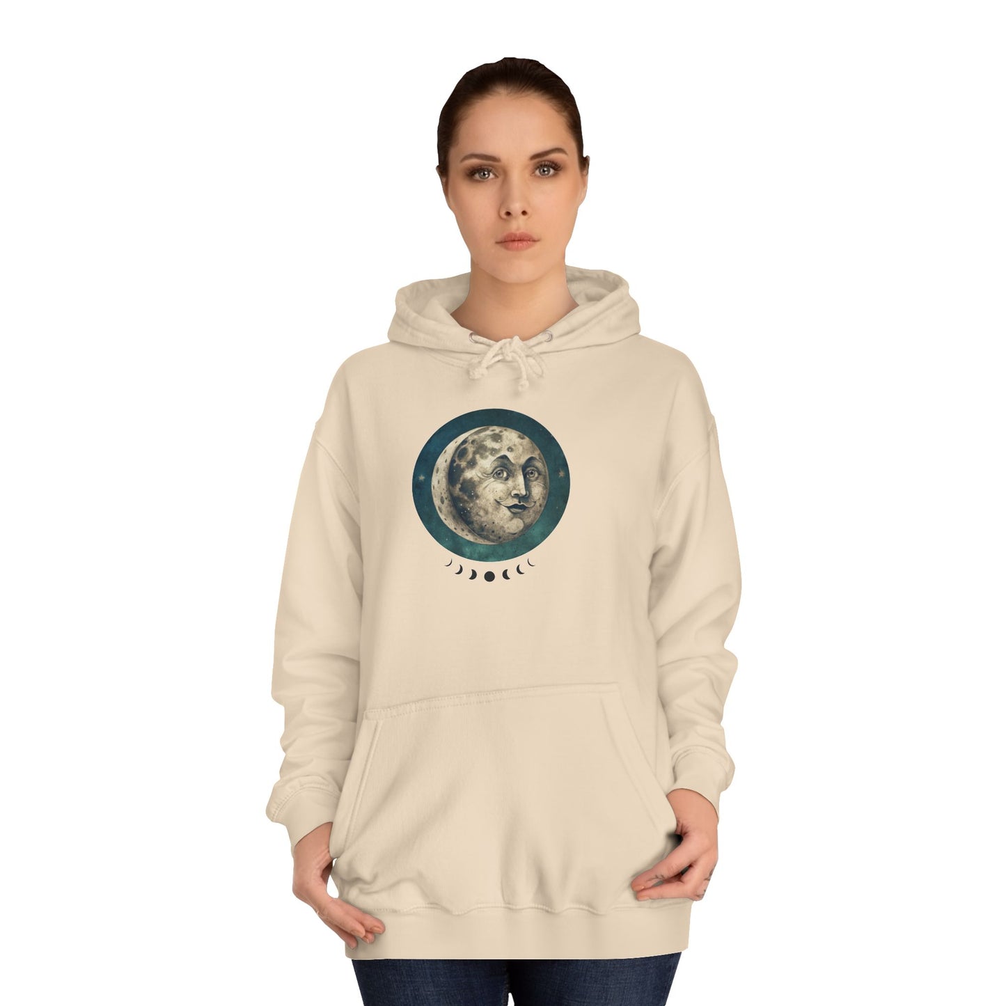Space Ticket Unisex College Hoodie - Ticket to the Moon Design