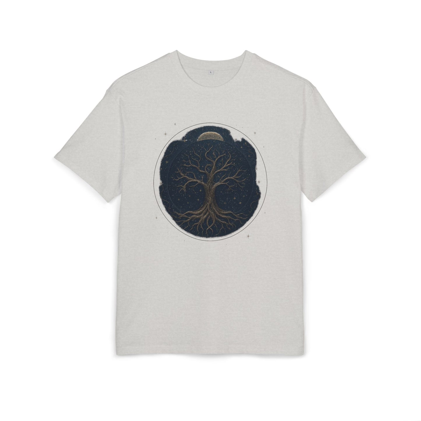 Oversize Tee - Tree of Life Connection Between Earth and Heaven Design