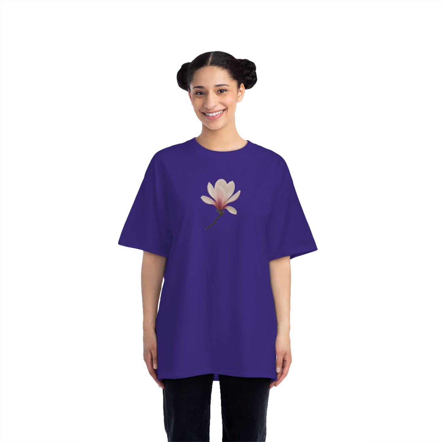Floral Magnolia Short-Sleeve T-Shirt, Spring Fashion, Casual Wear, Gift for Nature Lovers, Everyday Style, Floral Tee