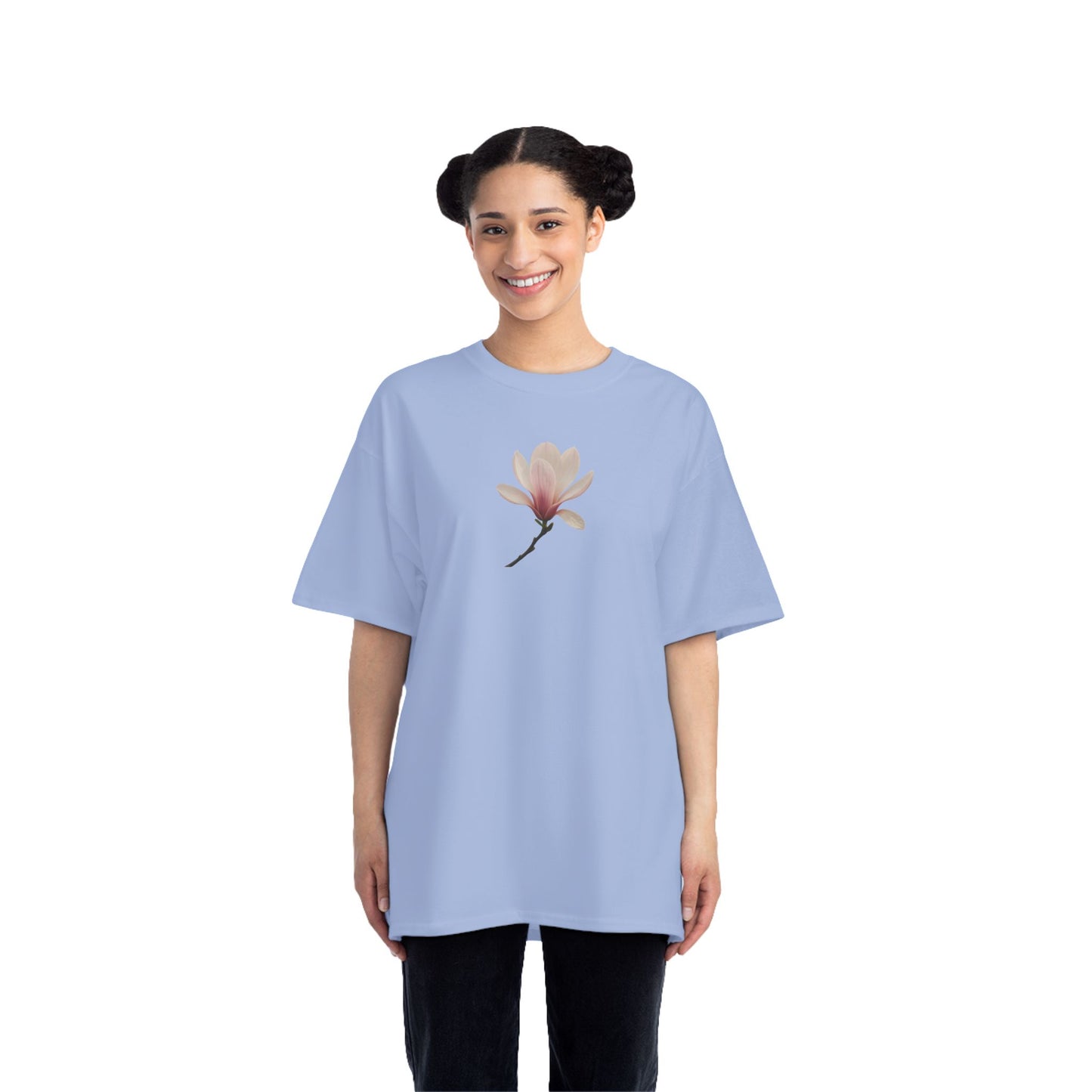 Floral Magnolia Short-Sleeve T-Shirt, Spring Fashion, Casual Wear, Gift for Nature Lovers, Everyday Style, Floral Tee