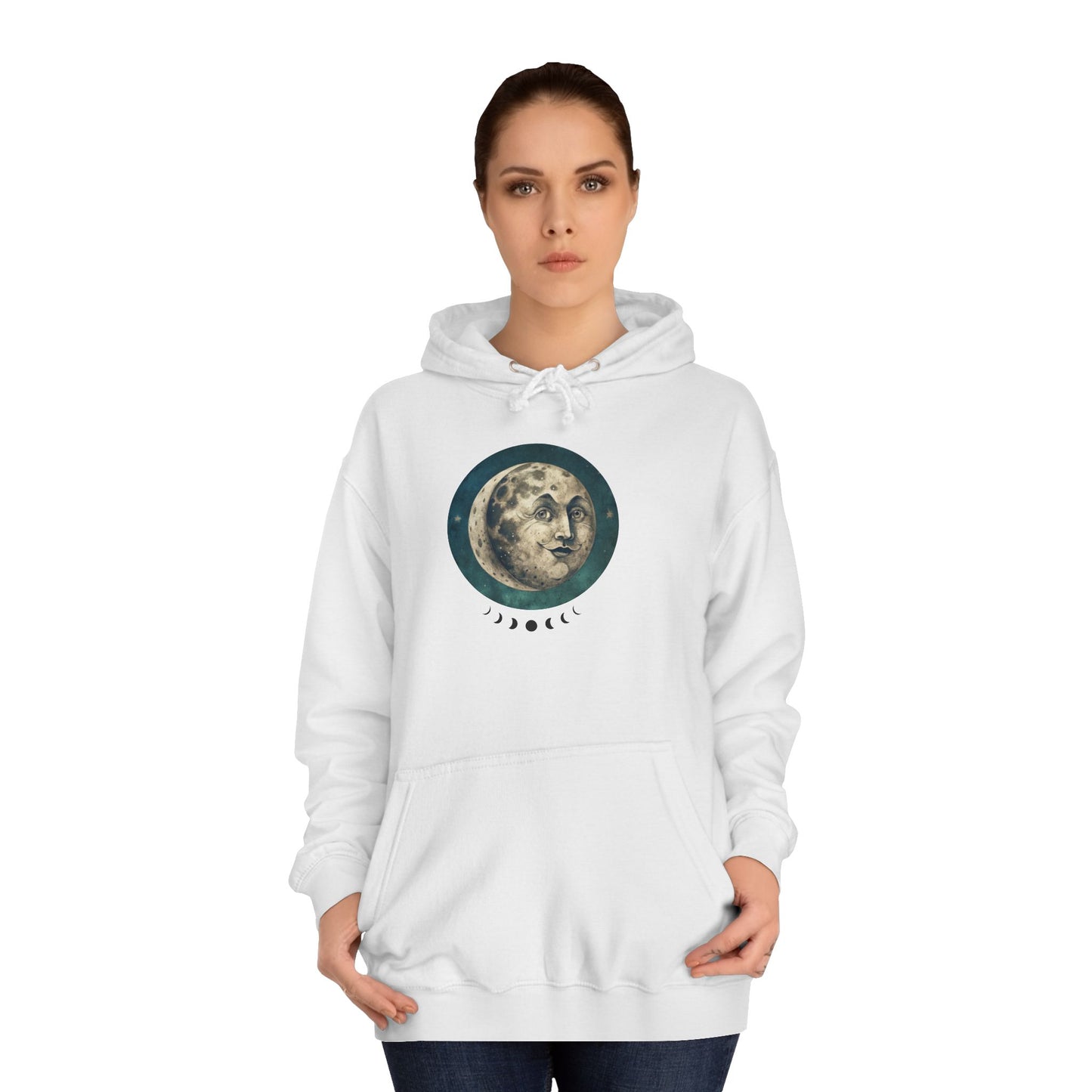 Space Ticket Unisex College Hoodie - Ticket to the Moon Design
