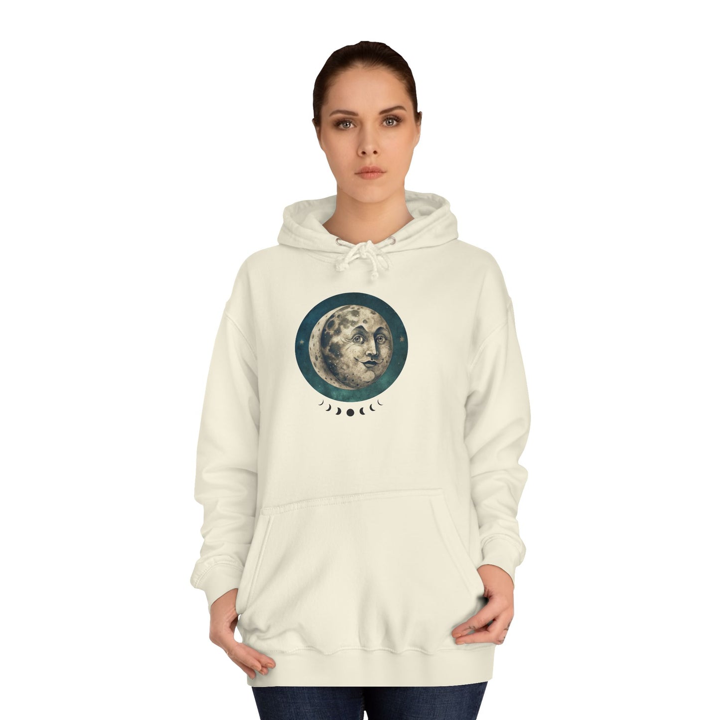 Space Ticket Unisex College Hoodie - Ticket to the Moon Design