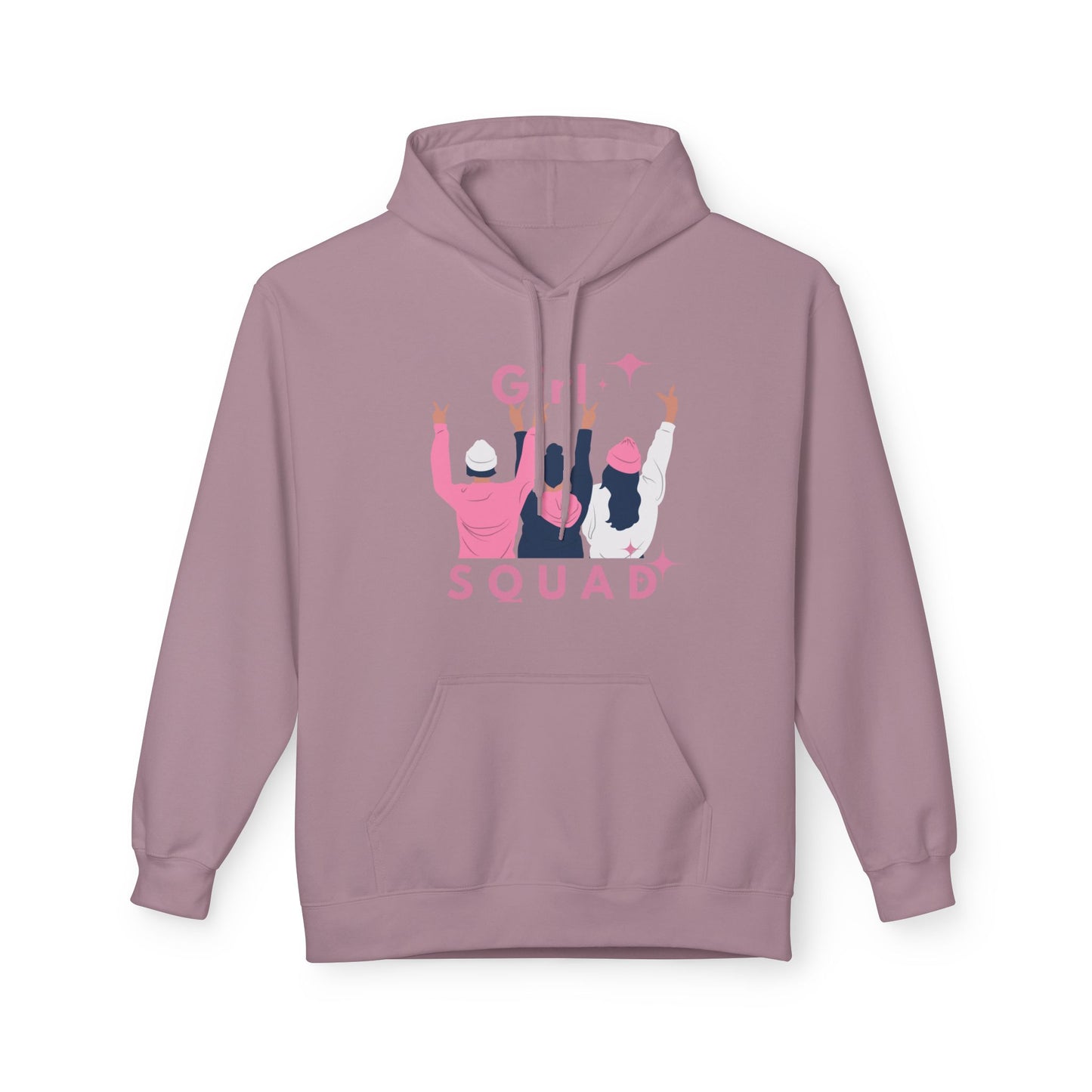 Girls Squad Fleece Hoodie - Unisex Midweight Softstyle Sweatshirt for Friendship and Celebrations