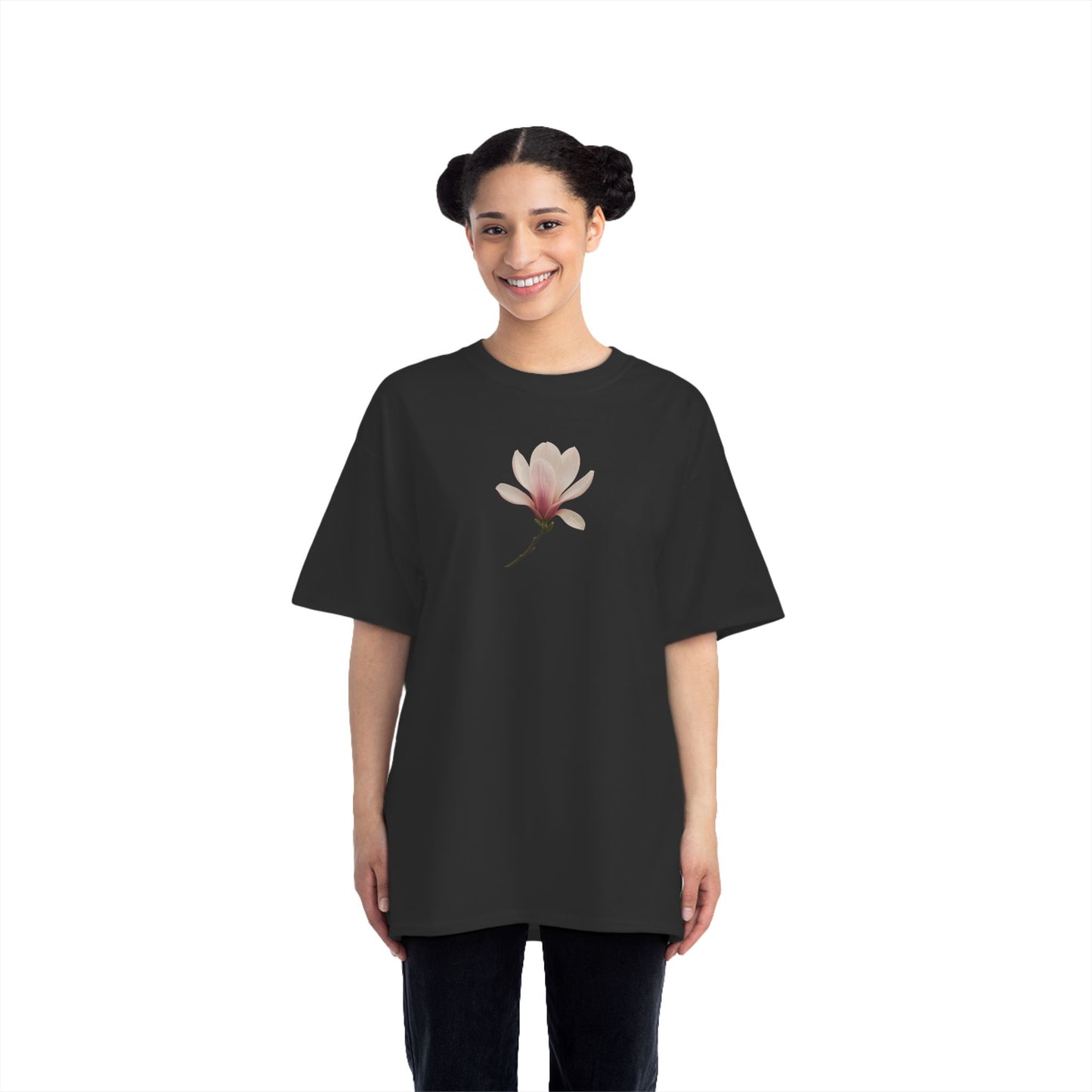Floral Magnolia Short-Sleeve T-Shirt, Spring Fashion, Casual Wear, Gift for Nature Lovers, Everyday Style, Floral Tee