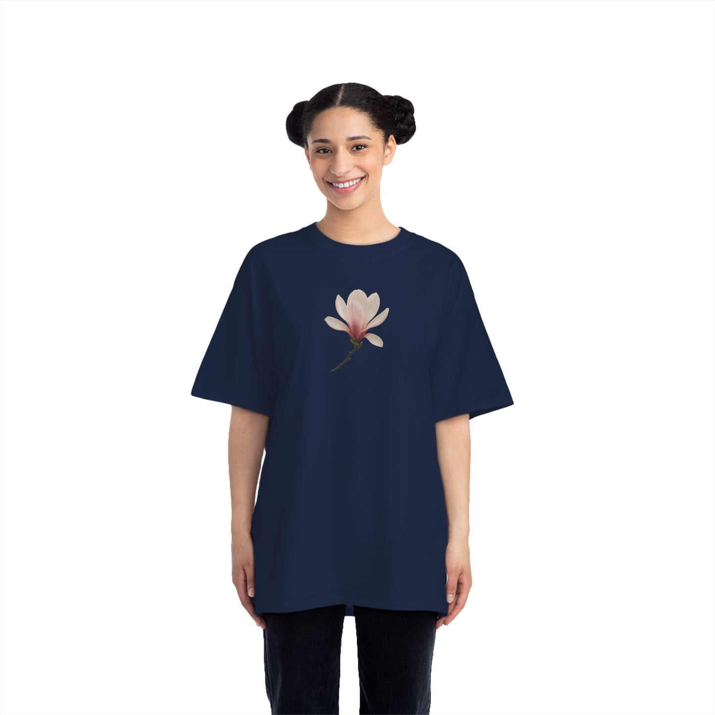Floral Magnolia Short-Sleeve T-Shirt, Spring Fashion, Casual Wear, Gift for Nature Lovers, Everyday Style, Floral Tee