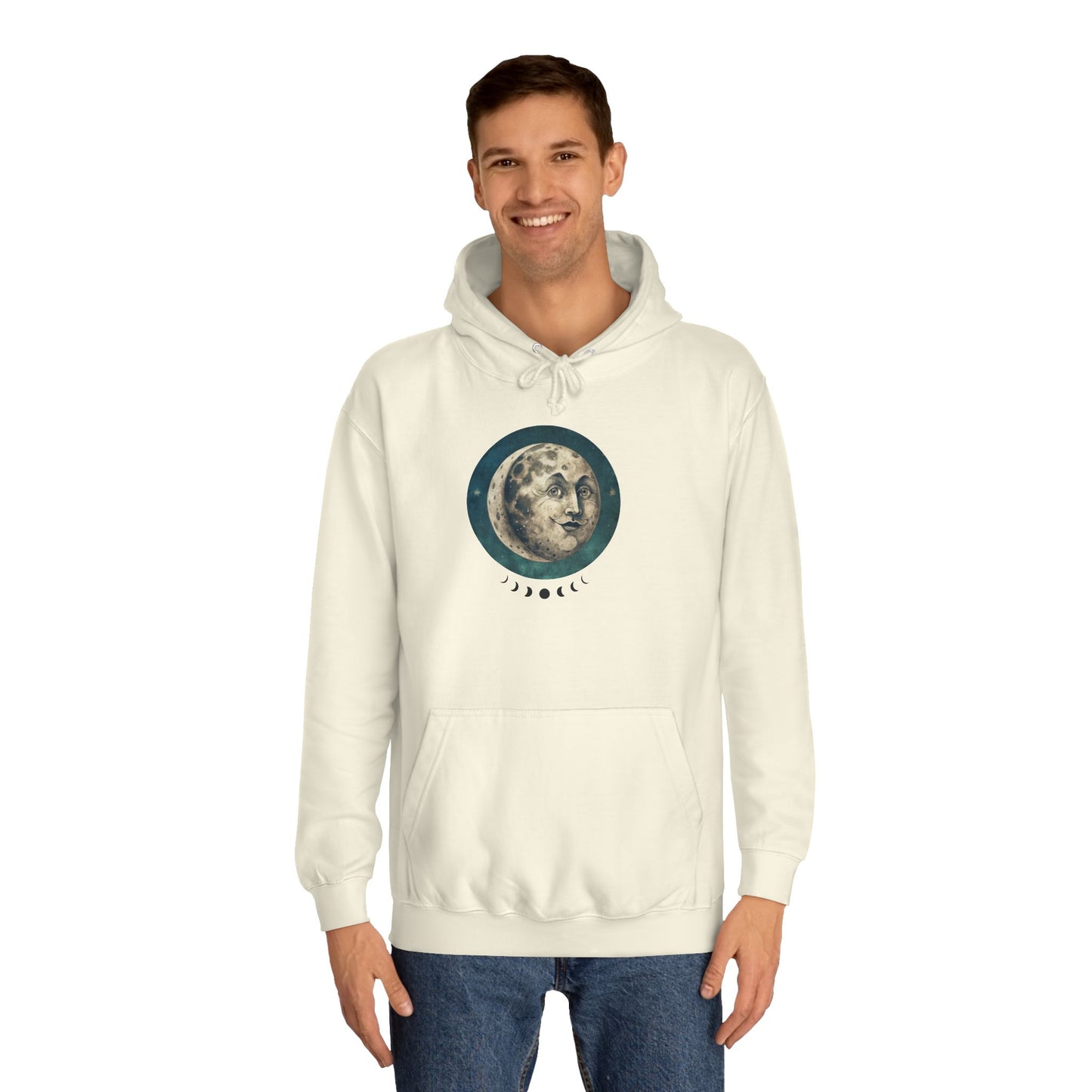 Space Ticket Unisex College Hoodie - Ticket to the Moon Design