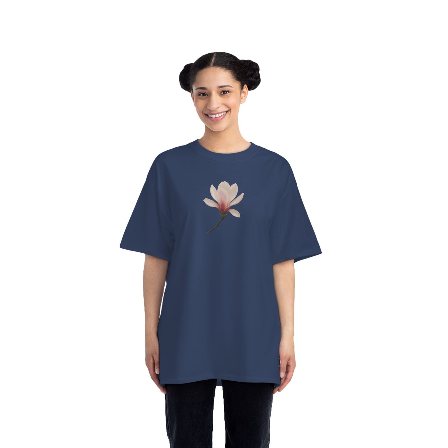 Floral Magnolia Short-Sleeve T-Shirt, Spring Fashion, Casual Wear, Gift for Nature Lovers, Everyday Style, Floral Tee