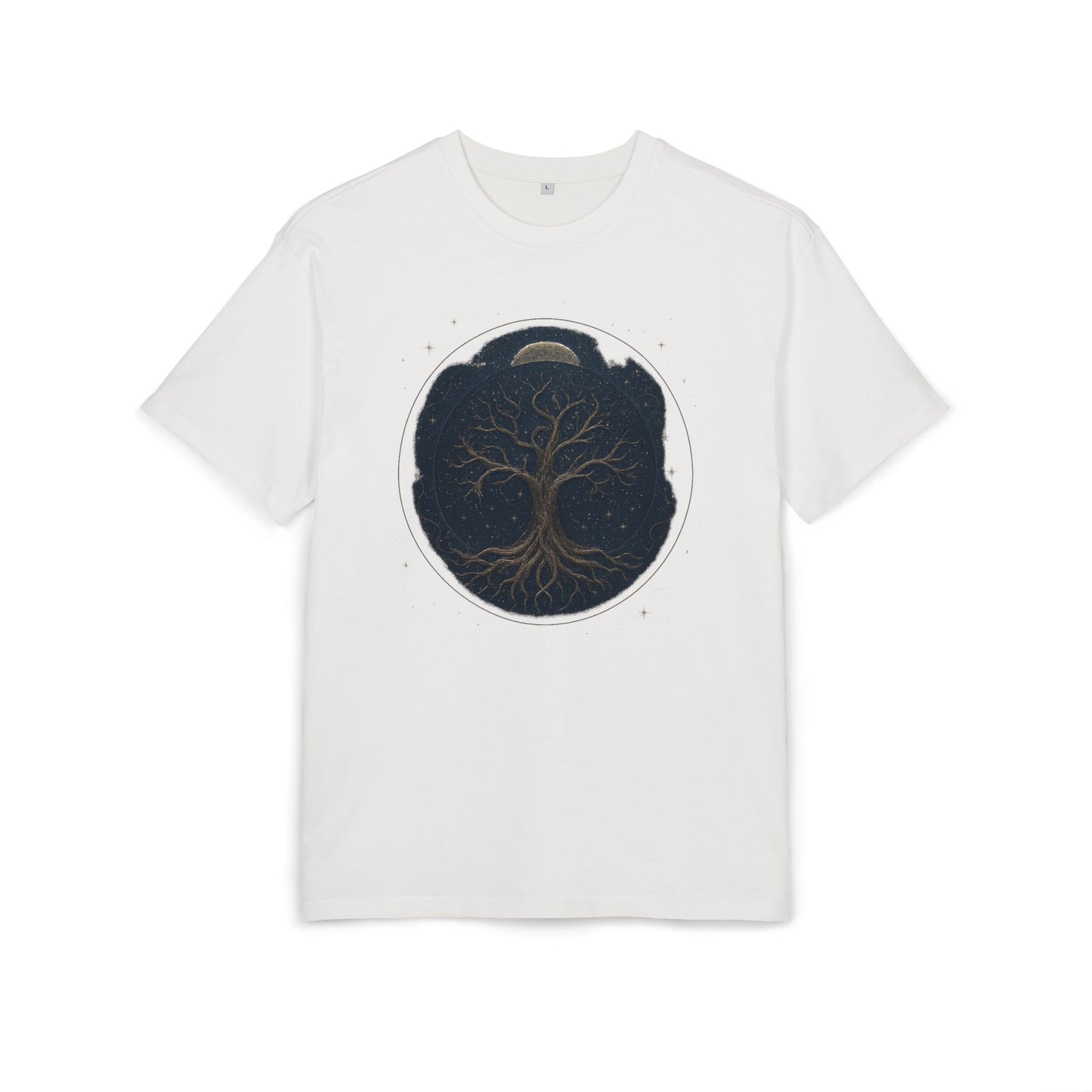Oversize Tee - Tree of Life Connection Between Earth and Heaven Design