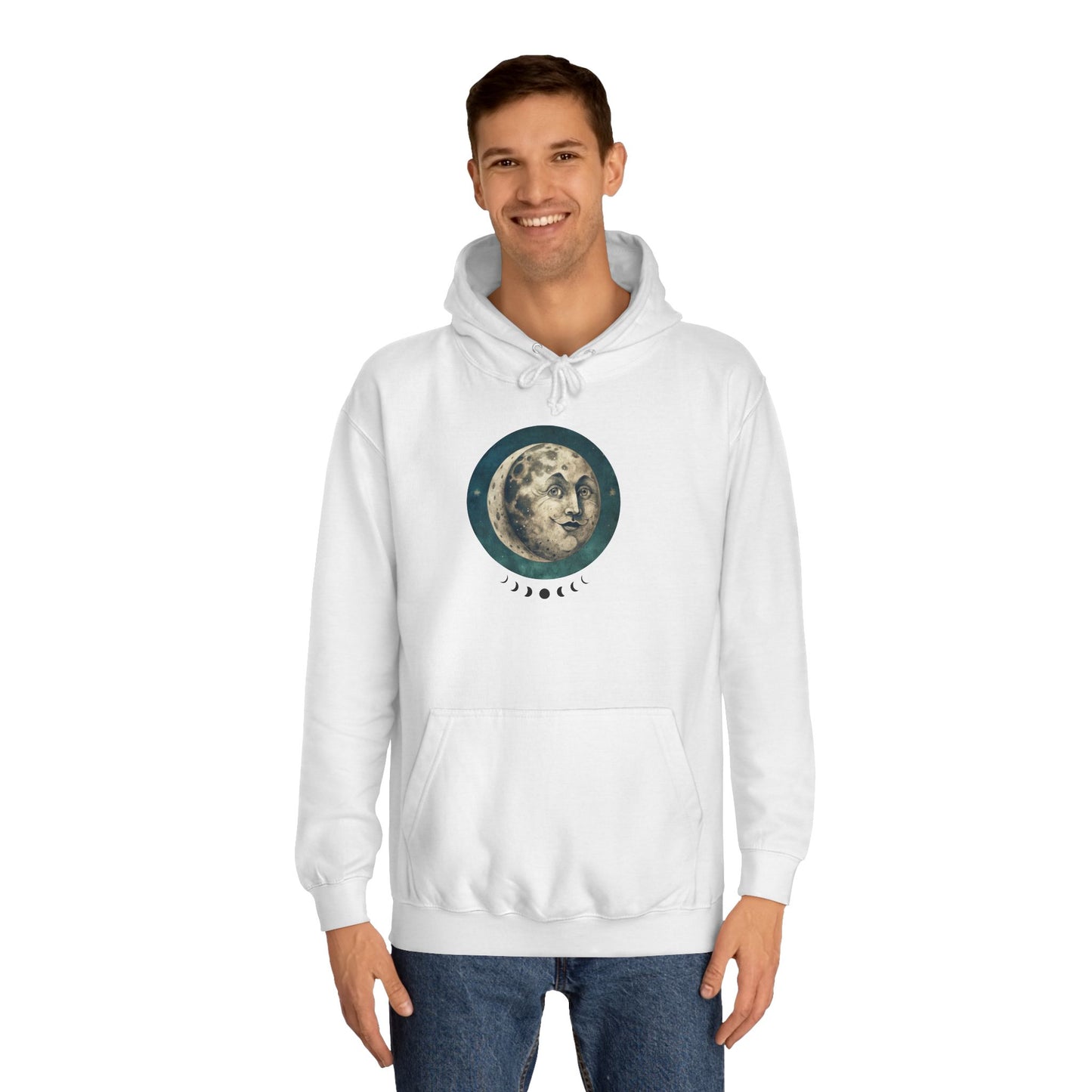 Space Ticket Unisex College Hoodie - Ticket to the Moon Design