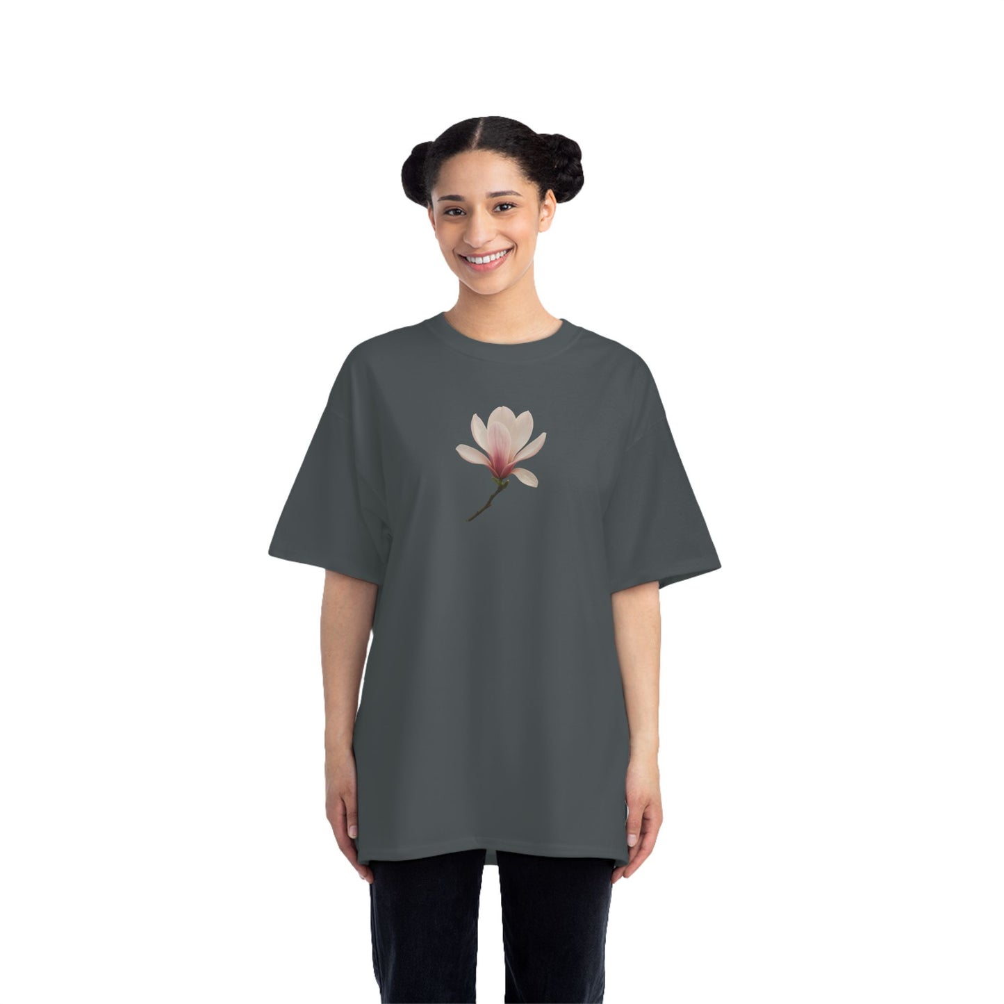 Floral Magnolia Short-Sleeve T-Shirt, Spring Fashion, Casual Wear, Gift for Nature Lovers, Everyday Style, Floral Tee