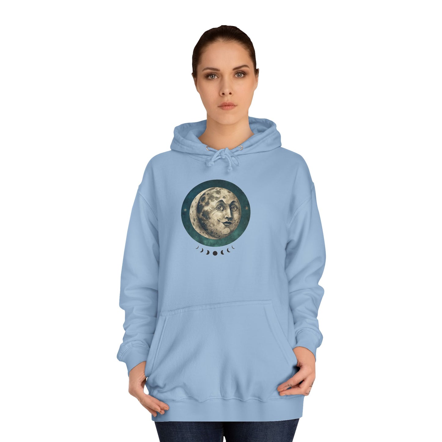 Space Ticket Unisex College Hoodie - Ticket to the Moon Design