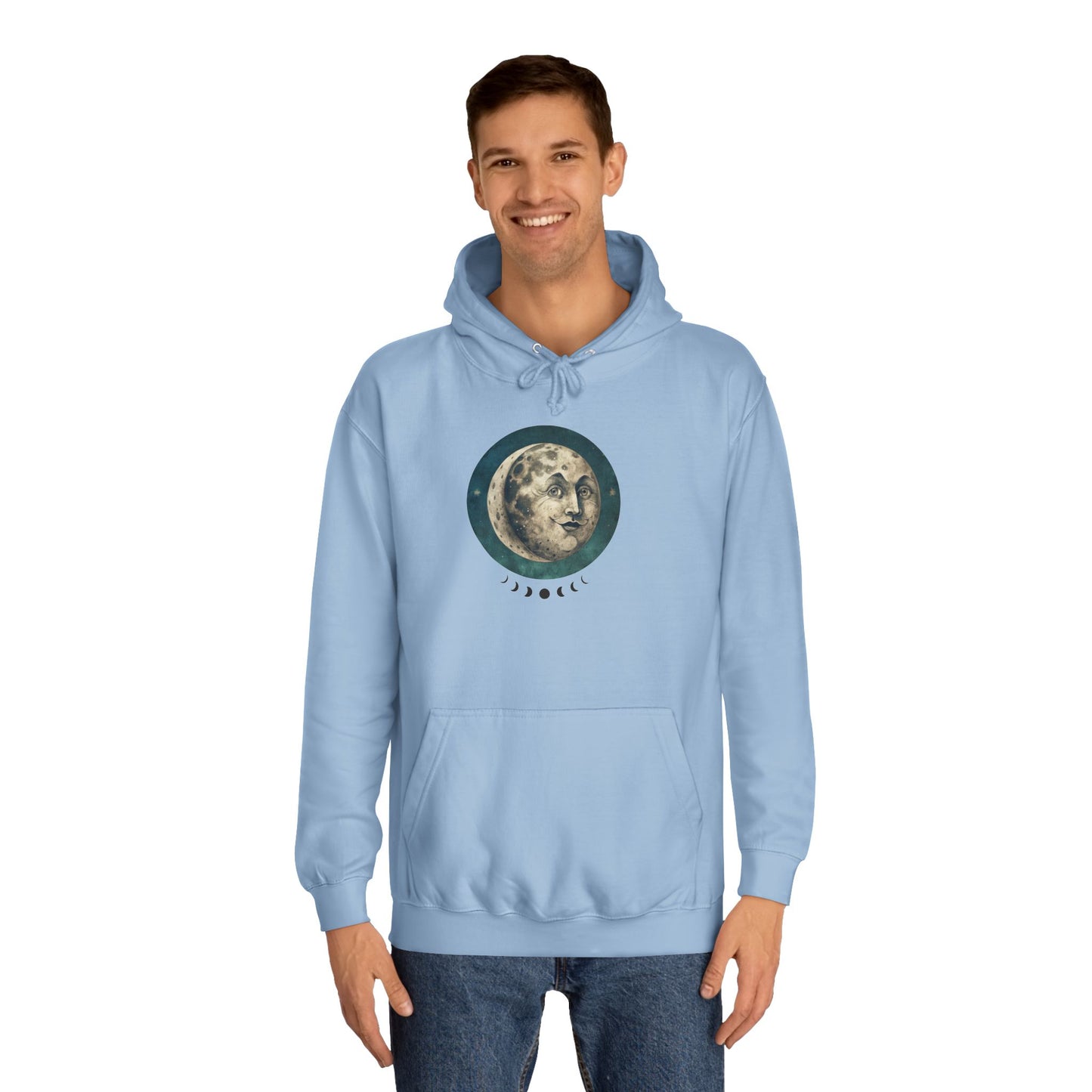 Space Ticket Unisex College Hoodie - Ticket to the Moon Design