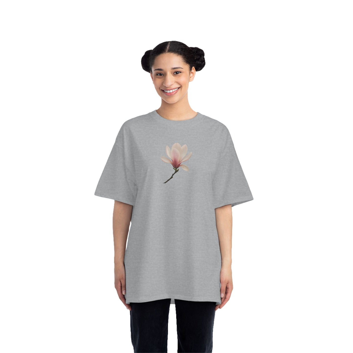 Floral Magnolia Short-Sleeve T-Shirt, Spring Fashion, Casual Wear, Gift for Nature Lovers, Everyday Style, Floral Tee