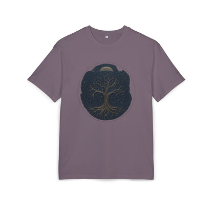 Oversize Tee - Tree of Life Connection Between Earth and Heaven Design