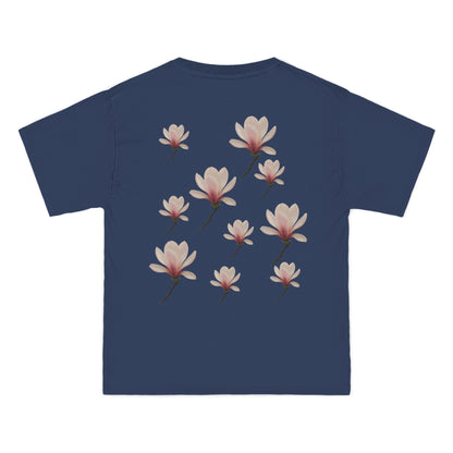 Floral Magnolia Short-Sleeve T-Shirt, Spring Fashion, Casual Wear, Gift for Nature Lovers, Everyday Style, Floral Tee