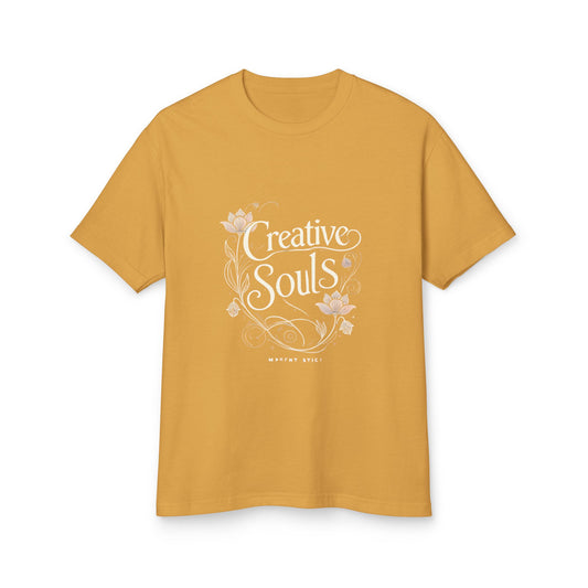 Creative Souls Heavyweight Tee - Unisex Cotton Shirt for Artistic Minds