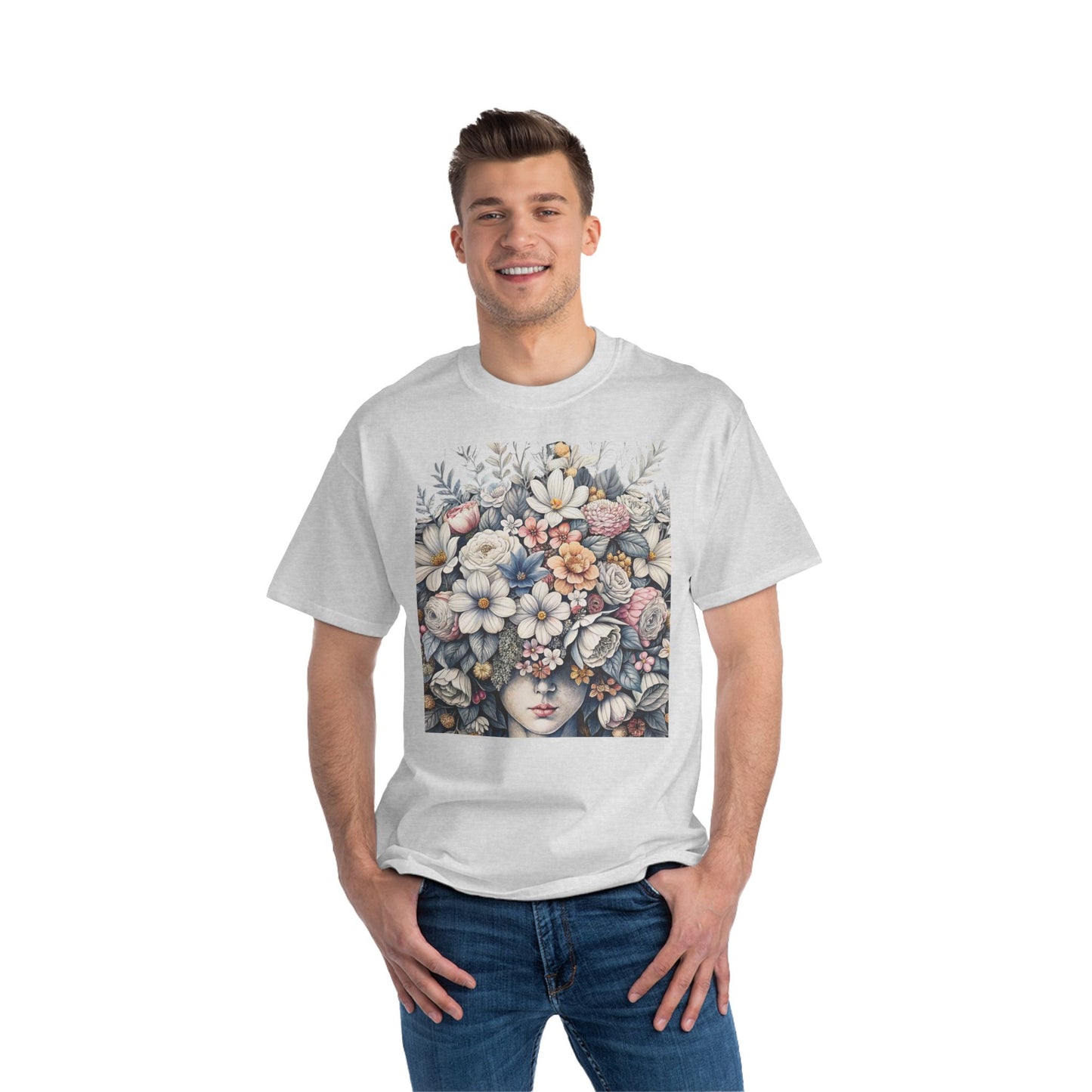 Short-Sleeve T-Shirt - Blooming Hearts Design