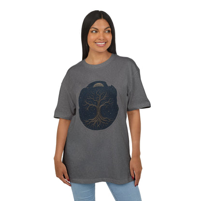 Oversize Tee - Tree of Life Connection Between Earth and Heaven Design