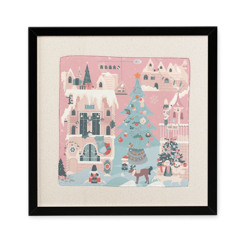 wonder land in Christmas framed silk Scarf