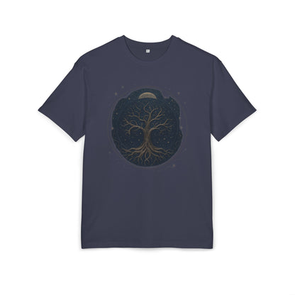 Oversize Tee - Tree of Life Connection Between Earth and Heaven Design