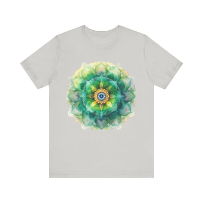 Bohemian Mandala Tee, Unisex Tee for Relaxation, Casual Wear, Gift for Nature Lovers, Festival Shirt, Art-Inspired Apparel
