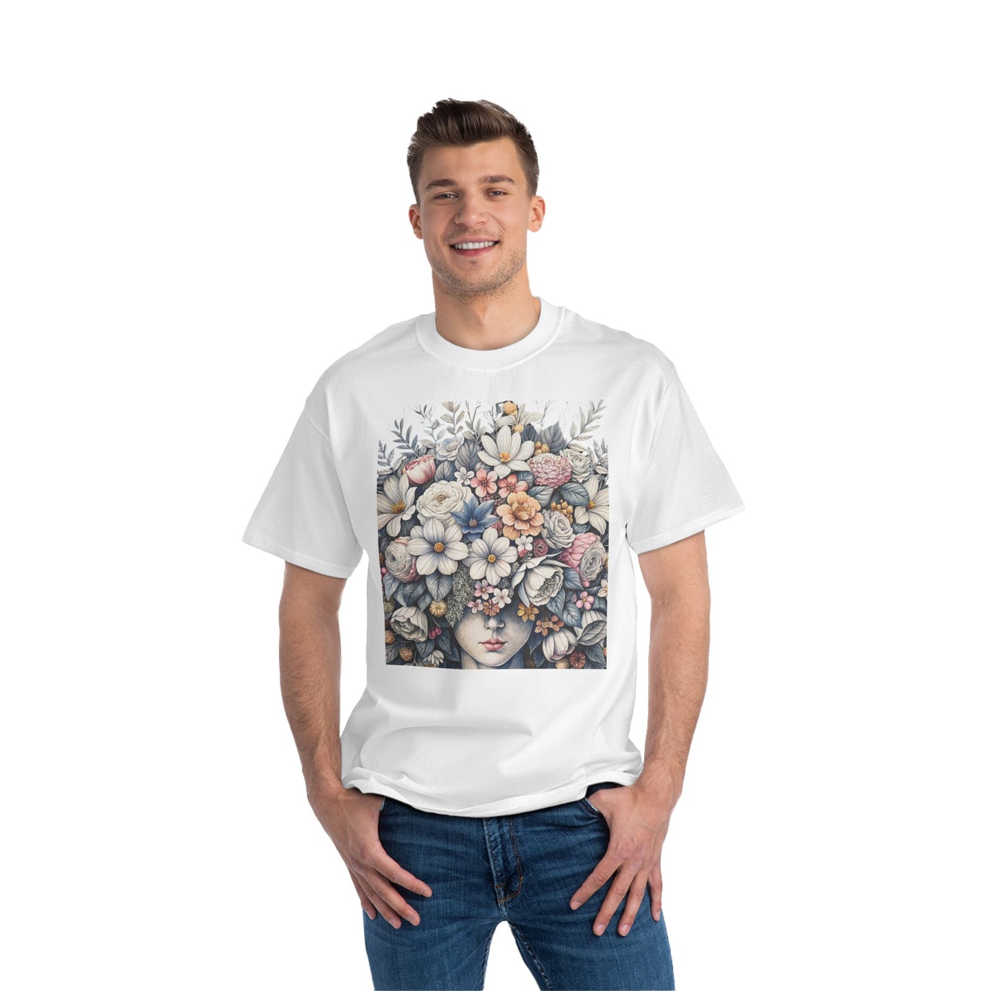 Short-Sleeve T-Shirt - Blooming Hearts Design