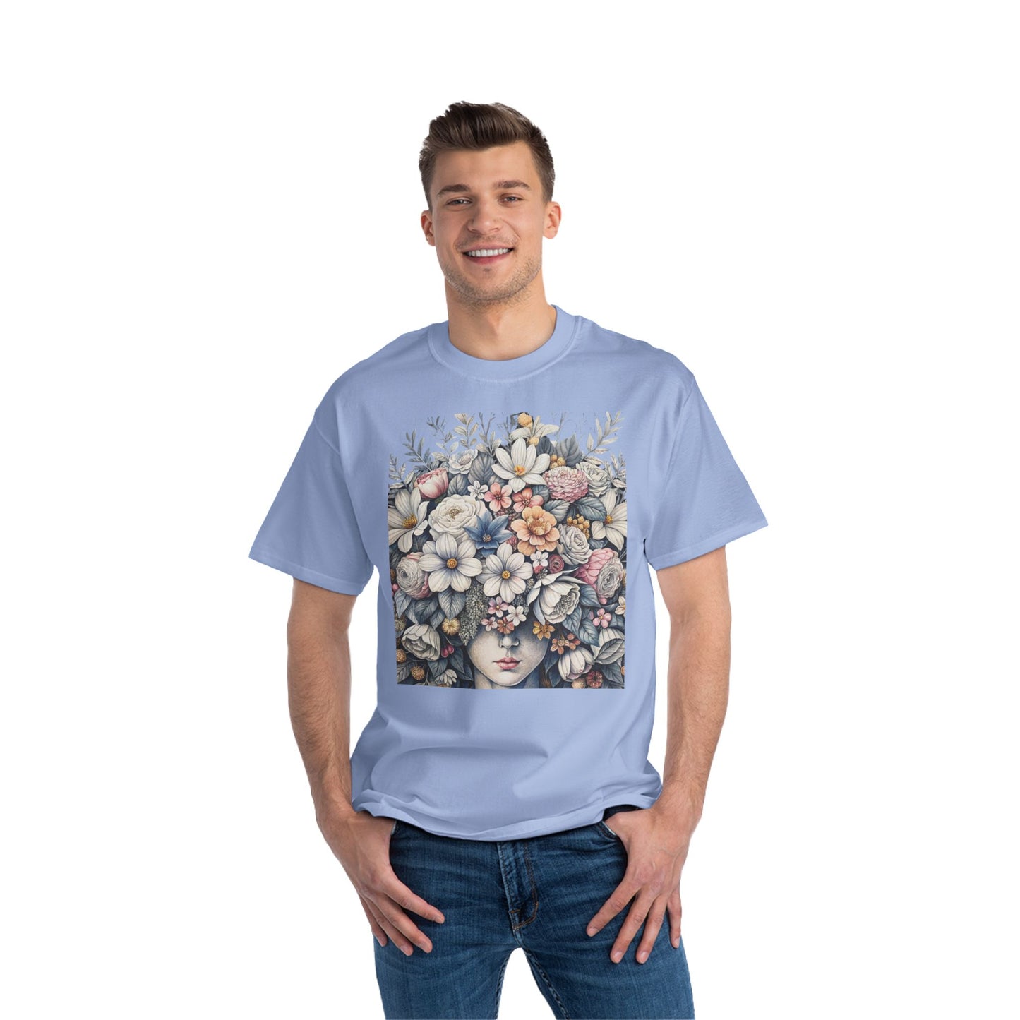 Short-Sleeve T-Shirt - Blooming Hearts Design