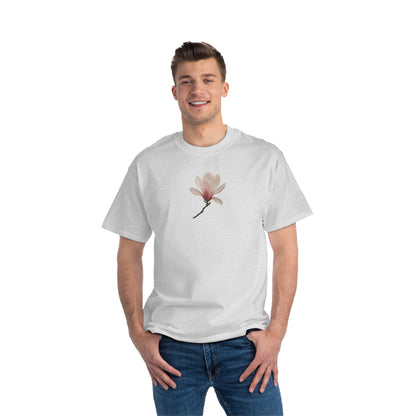 Floral Magnolia Short-Sleeve T-Shirt, Spring Fashion, Casual Wear, Gift for Nature Lovers, Everyday Style, Floral Tee
