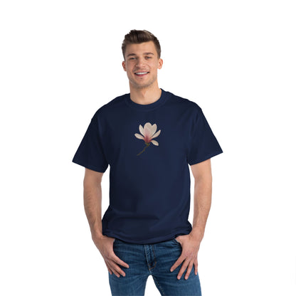 Floral Magnolia Short-Sleeve T-Shirt, Spring Fashion, Casual Wear, Gift for Nature Lovers, Everyday Style, Floral Tee